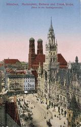 Der Marienplatz und das neue Rathaus in Mnchen (ca. 1925)