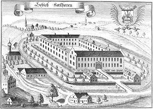 Schlo Hatzkoven - Kupferstich von Michael Wening, 1723