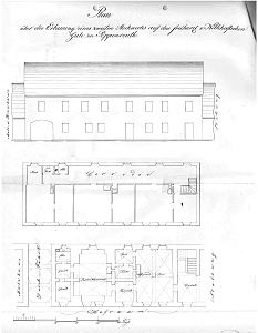 Plan zum Umbau des "Torflgels" 1857